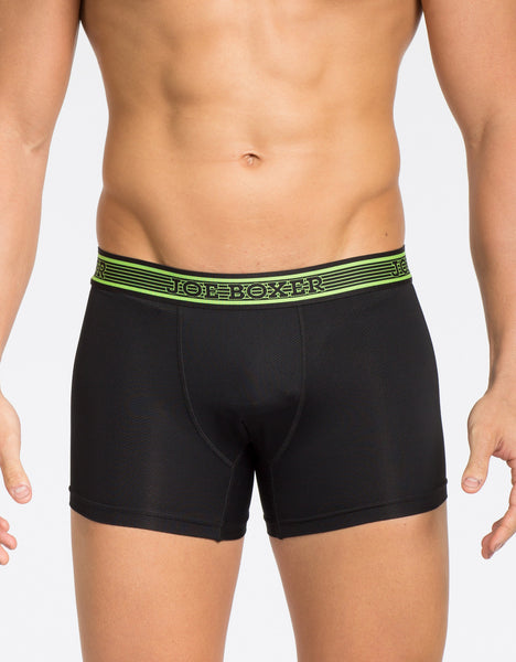 Perforated-Tech - Fitted Boxer Brief - Black