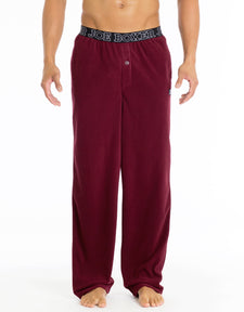 Microfleece Logo Pant - Burgundy