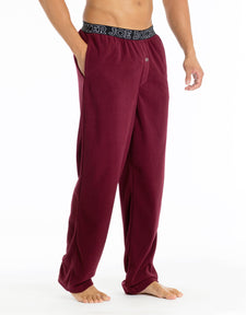 Microfleece Logo Pant - Burgundy