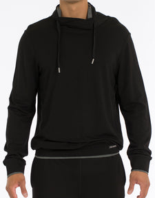 Modern Lounge Pullover Hoodie - Black