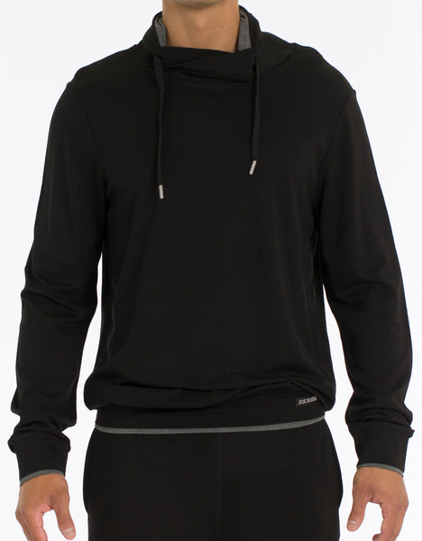 Modern Lounge Pullover Hoodie - Black