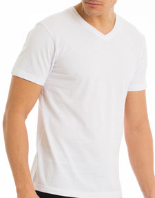 Classic - V-Neck Tee - 2 Pack - White