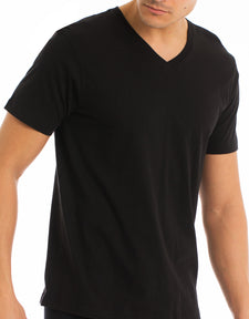 Classic - V-Neck Tee - 2 Pack - Black